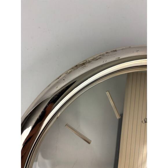 VTG Sunbeam Quartz Battery Movement Clear Gold Wall Clock Tested 1990s - Picture 9 of 9